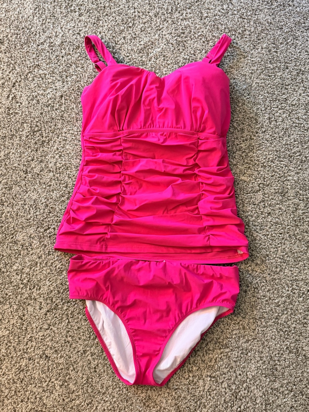 Profile By Gottex Hot Pink Ruched Tankini Set